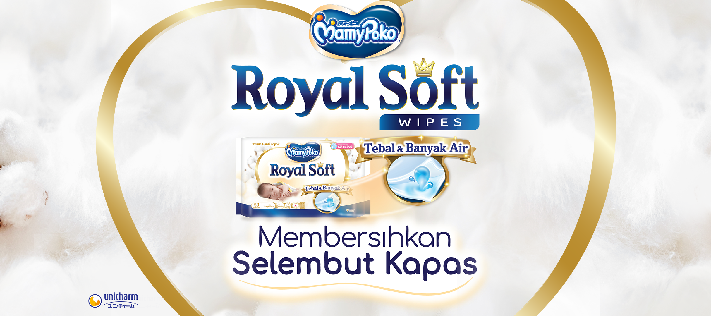 Mamypoko Royal Soft Wipes untuk Bayi Baru Lahir